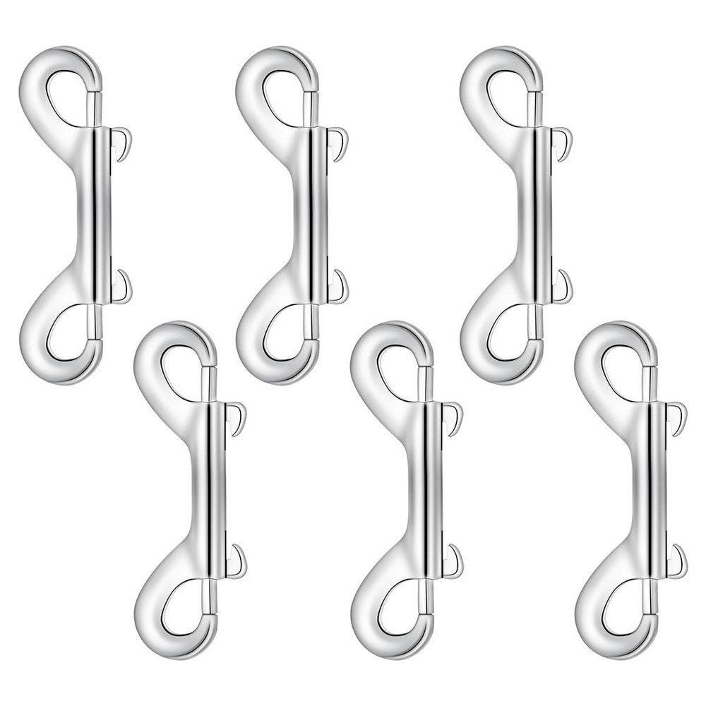 6 Pack Metal Trigger Snap Hooks – Double Ended Bolt Snaps for Dog Leash, Heavy D