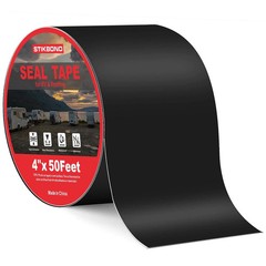 4″ x 50Ft 1-Pack Black RV Sealant Tape,Waterproof Commercial Roof Tape for Wa