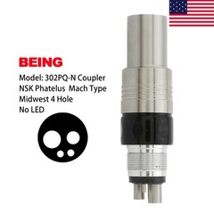 BEING Dental High Speed Turbine Handpiece NSK Phatelus Coupler 4 Hole 302PQ-N