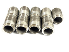 ASSORTED LENGTHS 1-1/8″-1-1/4″ LOT OF 9 STAINLESS STEEL PIPE NIPPLE 11/16″- 14