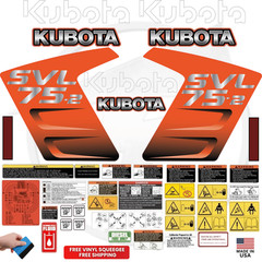 Fits Kubota SVL75-2 Complete Decal Kit Skid Steer Stickers – Free Shipping
