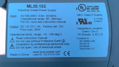 PULS ML30.102 POWER SUPPLY 100-240VAC INPUT 10-12VDC OUTPUT 30W
