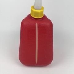 Rare Wedco 2.5 Gallon W220 Red Plastic Gas Can W/ Built-in Sight Glass New Spout