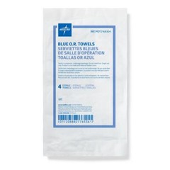 *4-Pieces* Medline Blue O.R. Disposable Towels 17″ x 25″ Sterile MDT2168304