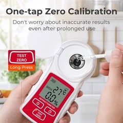 Rechargeable Digital Brix Refractometer with ATC, Brix Meter Supports One-tap…