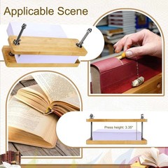 MINBOO Bamboo Book Press – Portable Handmade Binding Tool with Anti-Slip Mat