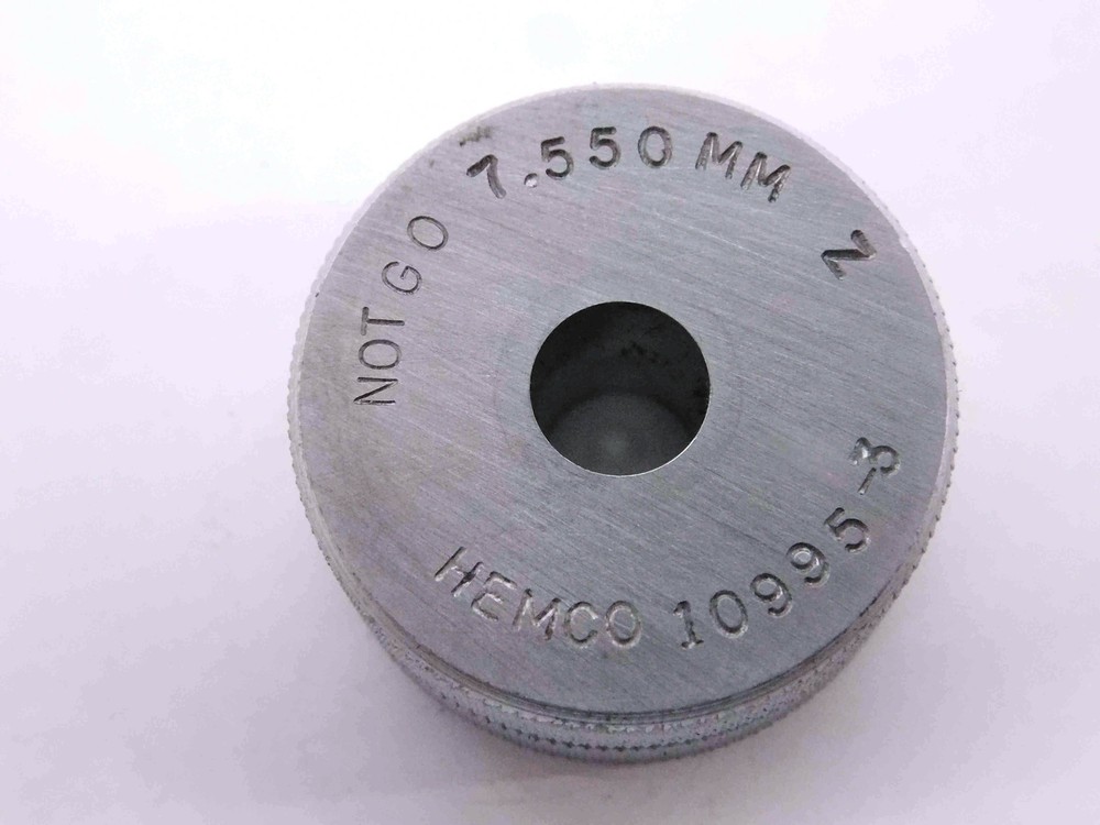 7.550 CLASS Z MASTER PLAIN BORE RING GAGE 7.500 +.050 OVERSIZE 7.5 mm .2972 7.55