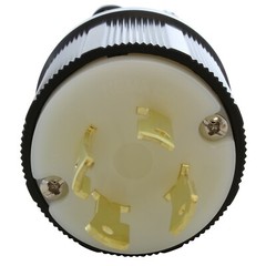 30A 480V NEMA L16-30P 4-Prong Locking Male Plug Assembly in Black by AC WORKS®