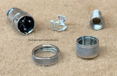 Amphenol 91-MC3M Vintage-Style 3-Pin Male Microphone Connector, Fits Shure 55