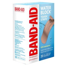 Band-Aid Brand Water Block Waterproof Tough Adhesive 20 Count (Pack of 1)