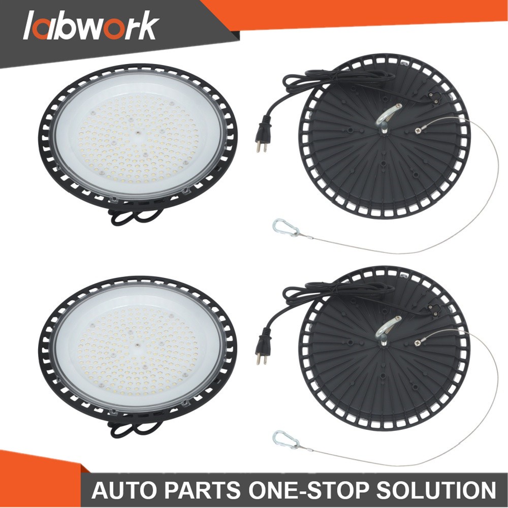 Labwork 4 Pcs 150W UFO LED High Bay Light 18000LM With Hook Lighting Fixture