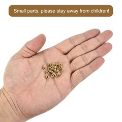 M3 x 3mm(L) x 5mm(OD) Female Thread Brass Knurled Threaded Insert, 120Pcs