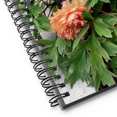 Blank Journal 5.5 × 8.5 Inches, Garden Angel – Peonies, Spiral Bound, 140 Pages