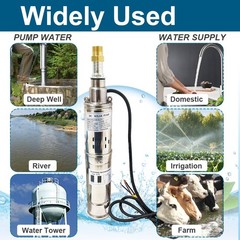 3″ DC 48V Solar Pump Submersible Pump Bore 500W Deep Well Pump + MPPT Controller
