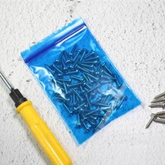 Multiple Sizes Glossy Blue Translucent 1.96 MIL PE Flat Zip Seal Bag B04