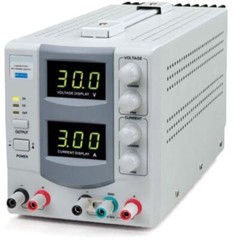 Dual Output DC Power Supply, 0-30V, 0-5A, 5V Fixed @ 1A