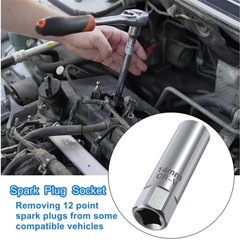 14mm 12 Point Spark Plug Removal Tool ，Thin Wall 3/8″ Spark Plug Socket Remova