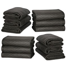 12 Packing Heavy Duty Moving Blankets 80″ x72″(65lb/dz) Furniture Shipping Pads