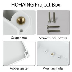 Junction Box Waterproof Plastic Project IP65 Electrical Enclosure Gray White
