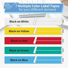 7PK Dymo Letratag Refill 91331 91330 White Plastic 12mm Label Tape 1/2″ LT-100H