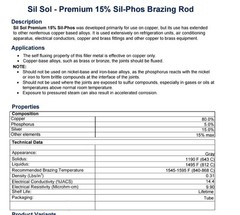 1LB SolderWELD 15% Ag Silver Sil-Sol Copper Brazing Rods 18″ SW-SS1524K HVAC USA