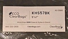 Black Kraft Compostable Heat Seal Bags 5 3/8″ x 7 3/16″ 100 pack KHS57BK
