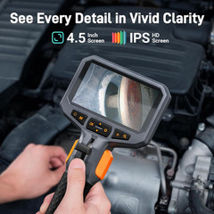 Articulating Borescope with Dual Lens Endoscope Camera, Two-Way Articulated Ind