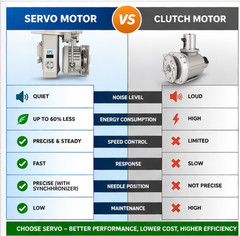 110V Servo Motor Industrial Sewing Machine Silent Energy Saving 450W-750W