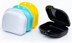 Retainer Case with Vent Holes, 4 Pcs Denture Cases, Durable & Similar Mouth G…