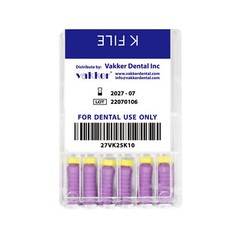 6/pk Dental Endo K-Files Root Canal Hand Use Files Stainless Steel #6 #8 #10