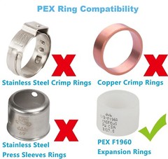 15pcs Combo 1/2″ Pex A Poly Expansion Fittings 5x 90 Elbow, 5x Coupling, 5x Tee
