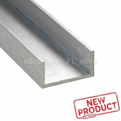 8 Feet Aluminum U-Channel 1″ Leg x 3 Base Width x 2-3/4″ Inside x 1/8 Thick NEW