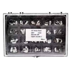 80Pcs Dental Orthodontic Bands with Buccal Tube 1st Molar Roth/MBT 022″ 16#-35#