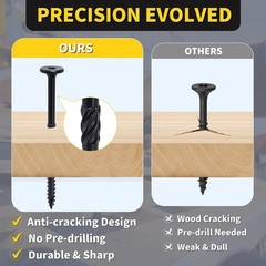 #14 x 2-7/8 Inch Exterior Deck Screws 55pcs, Heavy Duty Structural Wood Screws,