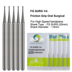 Wave Dental Surgical Bur Round Long 25mm Carbide Bur Friction Grip FG High Speed