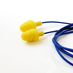 Plugfones Basic Earplug OSHA Safety working earbuds headphones Yellow USB-C
