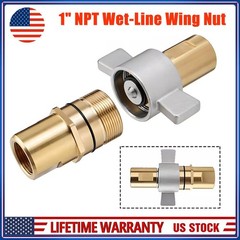 1″ NPT Wet-Line Wing Nut Hydraulic Quick Disconnect Coupler / Coupling Set NEW