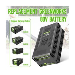 2 Packs 80V 3.5Ah Lithium Battery Replace for Greenworks 80V Battery GBA80400…