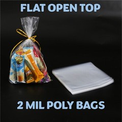 14×16″ Clear Poly Bags Lay-Flat Open Top End 2-Mil Case LDPE Plastic Packaging