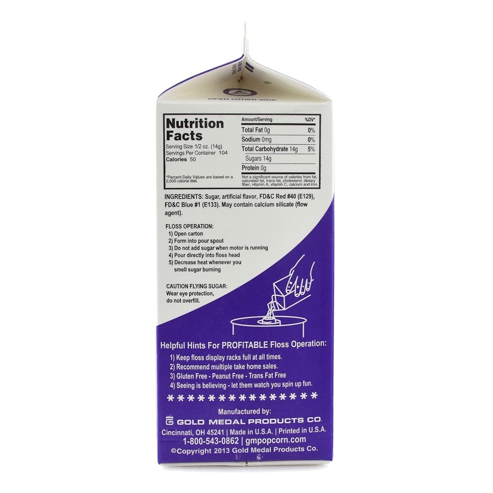 Cotton Candy Sugar Pack-Blue Raspberry, Pink Vanilla, Grape