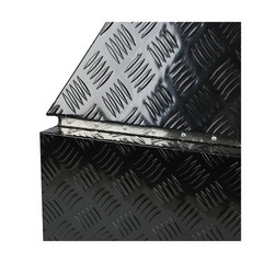 BLACKHORSE-RACING 39inch Aluminum Trailer Tongue Box with Lock & Keys, Stripe…