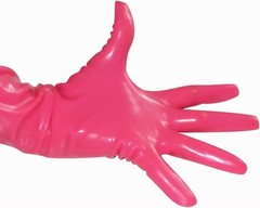 Black Latex Wrist Gloves Medium Size for Women Hand Wash Only Care Instructions