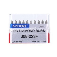 10pcs Dental FG DIAMOND BURS Drill FOOTBALL #368-023F FINE RED for Handpiece