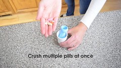 EQUADOSE Pill Crusher for Adults, Seniors & Pets, 1 Count (Pack of 1), White