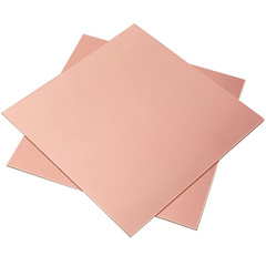 2 Pieces 99.9% Pure Copper Sheet, 4″ X 4″,18 Gauge(1Mm) Thickness, Film Attached