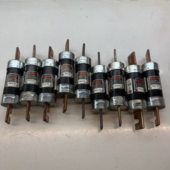 Fusetron FRN-R-200 200 Amp 250VA Dual Element Time-Delay Fuse RK5 Lott Of 9