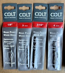 Colt Twinland Brad Point Wood Drill Bit Set 8