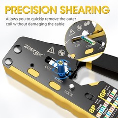 RJ45 Crimping Tool Ethernet Crimp Tool Crimper for RJ11/RJ12 Standard, RJ45 P…