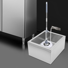 22″L x 19″W x 12″H Stainless Steel Mop Sink Utility Floor Mount Mop Basin Silver