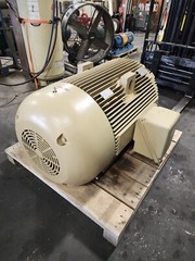 NEW GE 150 HP ELECTRIC MOTOR 2300 VAC 3 PHASE 3580 RPM 449TS FRAME TEFC